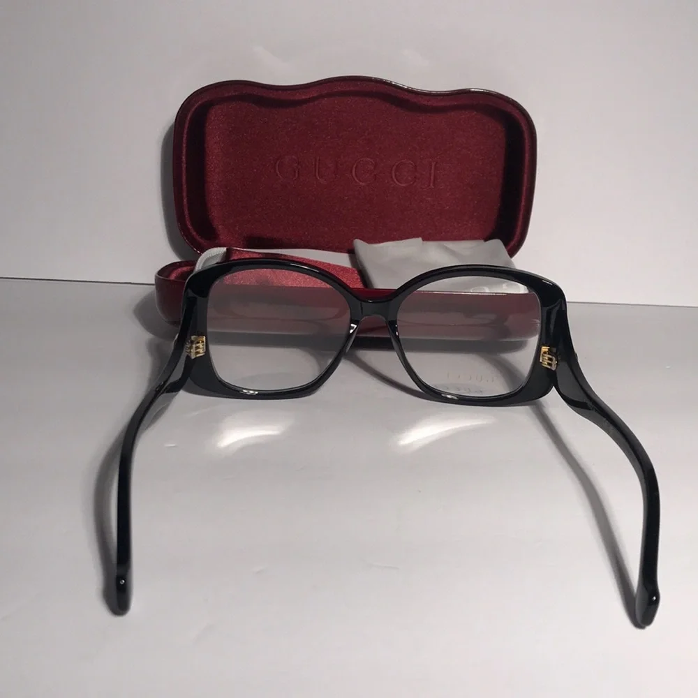 New Authentic Gucci GG1236o Black Women's Glasses - Picture 8 of 13